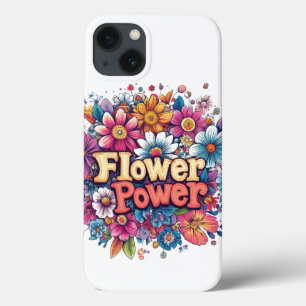 Vibrant Flower Power Design with Colorful Blooms iPhone 13 Case