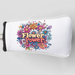 Vibrant Flower Power Design with Colorful Blooms  Golf Head Cover