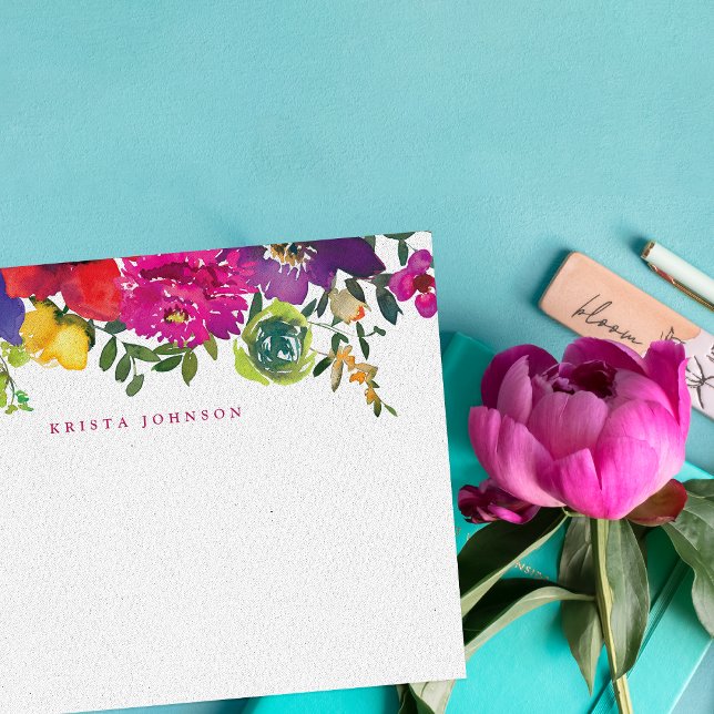 Vibrant Flowers Baby Shower Thank You Card (Creator Uploaded)