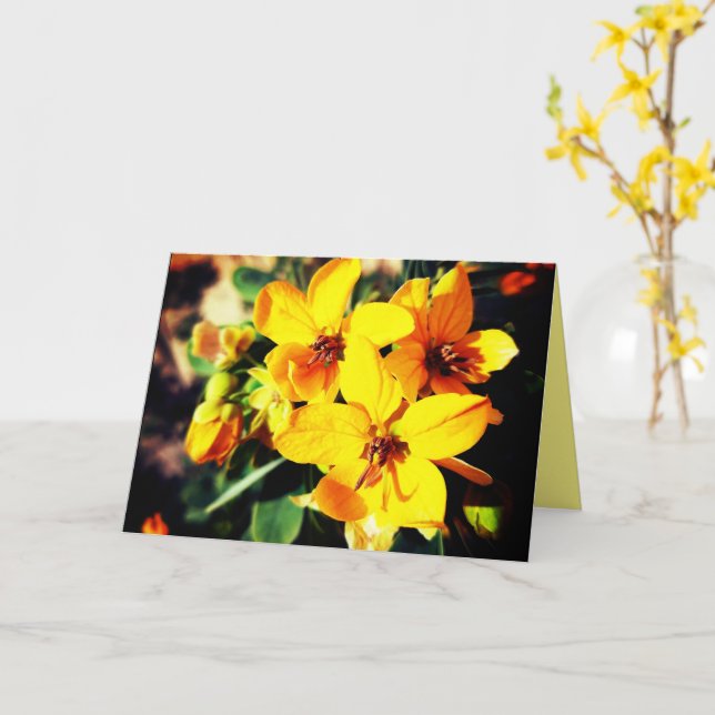 Vibrant Flowers      Card (Yellow Flower)