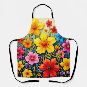 Vibrant Flowers: Garden of Joy Art Apron