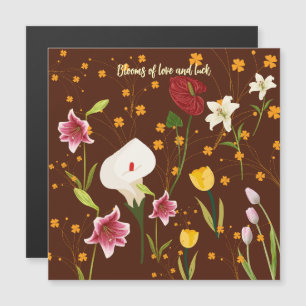 Vibrant Flowers Magnetic Invitation