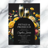 Vibrant Flowers Petals Prosecco Bridal Shower