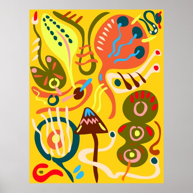 Vibrant flowers poster (Front)