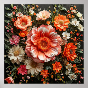 Vibrant flowers poster