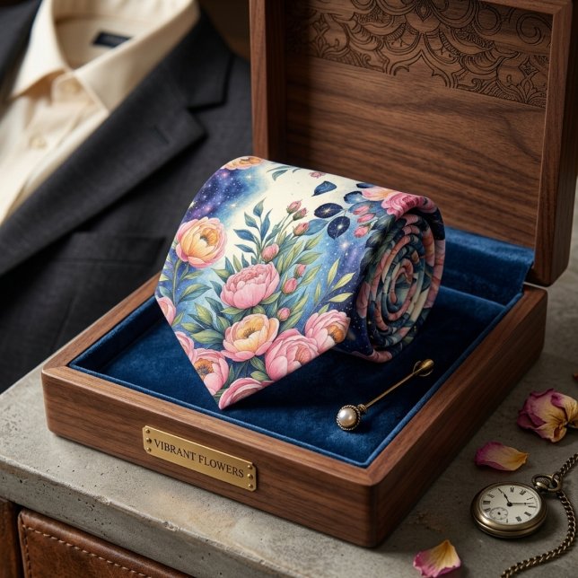 Vibrant Flowers Tie (Creator Uploaded)