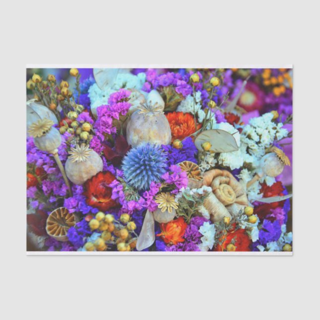 vibrant flowers tissue paper (Front)