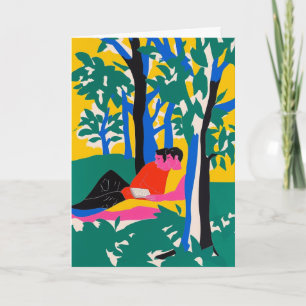 Vibrant Forest Embrace Card