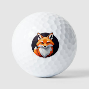 Vibrant Fox Head Golf Balls
