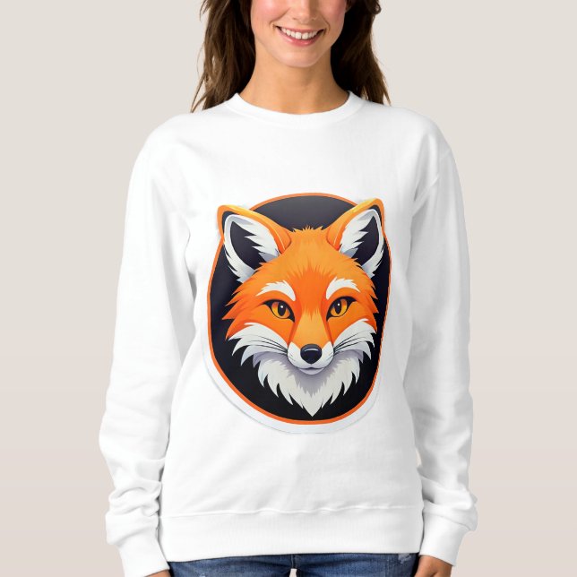 Vibrant Fox Head Sweatshirt (Front)