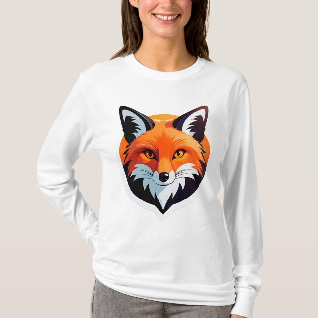 Vibrant Fox Head T-Shirt (Front)