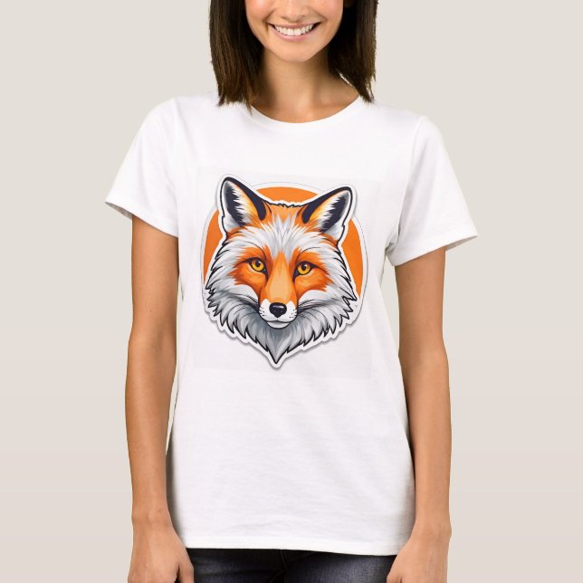 Vibrant Fox Head T-Shirt (Front)