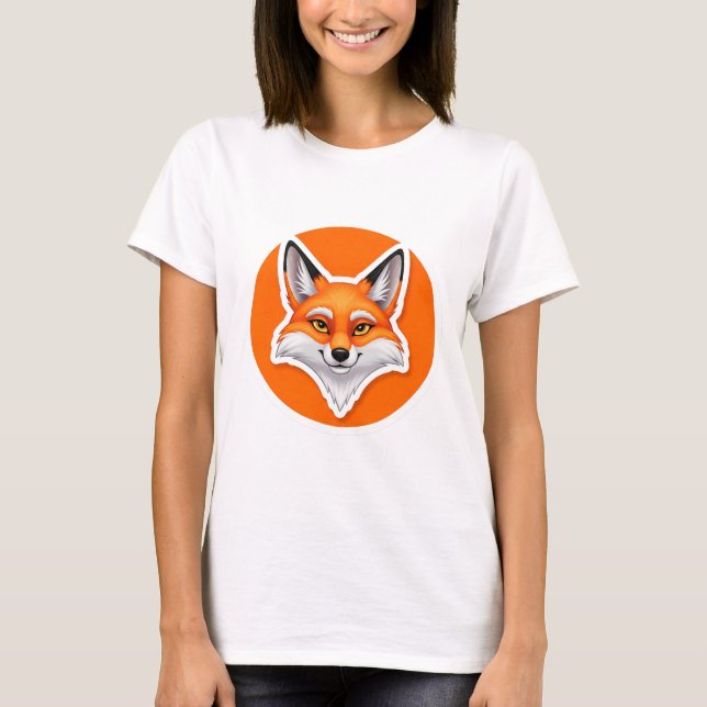 Vibrant Fox Head T-Shirt (Front)