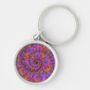 Vibrant Fractal Key Ring