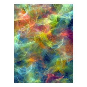 Vibrant Fractal Nebula Swirl Energy Photo Print