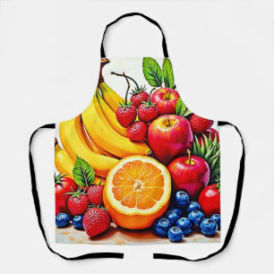 Vibrant Fresh Fruit Delight Design Apron