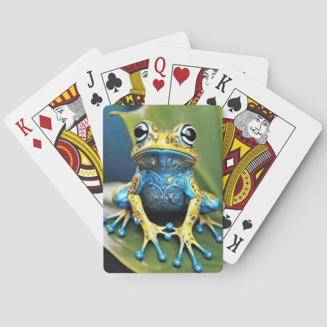 Vibrant Frog Playing Cards (Back)