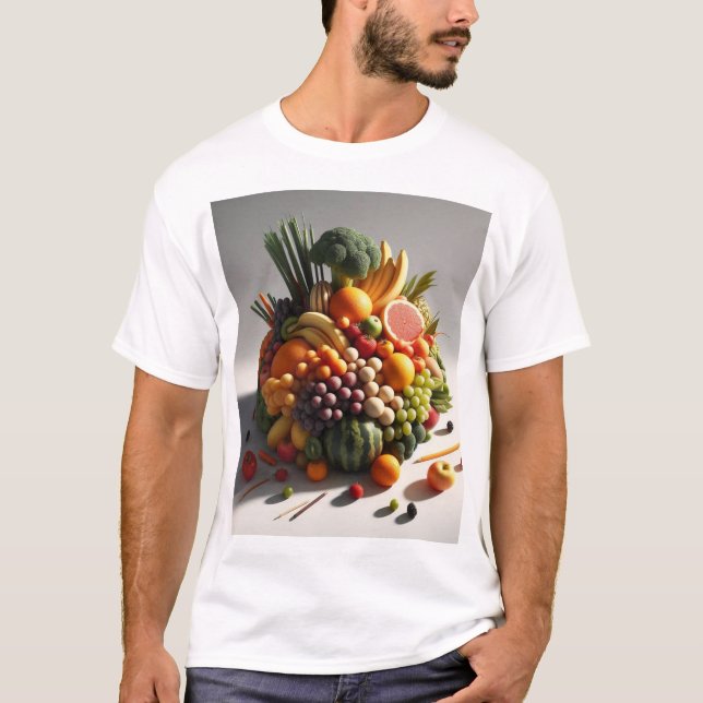  "Vibrant Fruit Design Highlighting Different Type T-Shirt (Front)