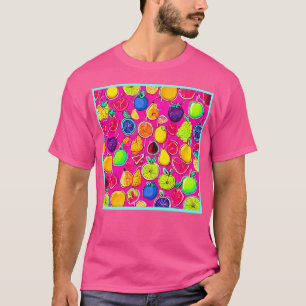 Vibrant Fruit Fusion Patterns T-Shirt
