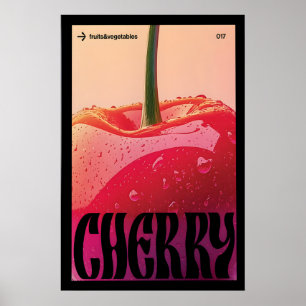 Vibrant Fruit Print - Bold Cherry Poster for