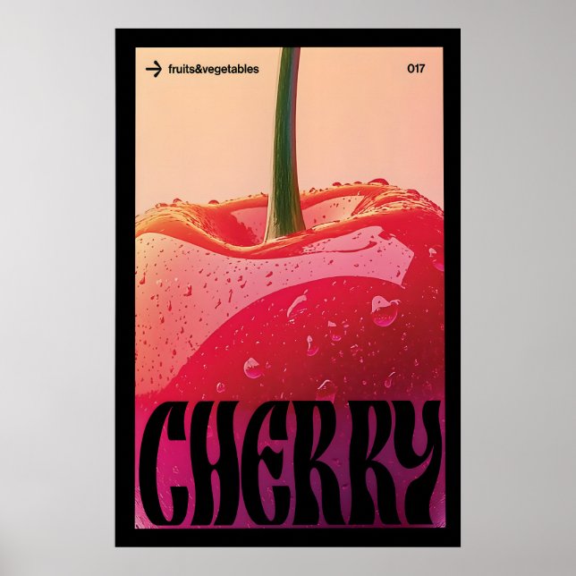 Vibrant Fruit Print - Bold Cherry Poster for (Front)