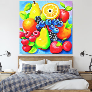 Vibrant Fruit Still Life Canvas Print