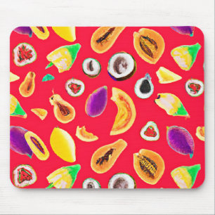 Vibrant Fruity Delight Pattern Mouse Mat