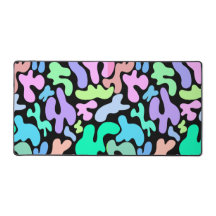 Vibrant Fusion Abstract Desk Mat