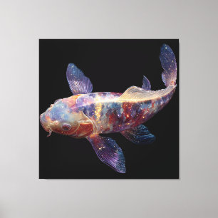 Vibrant Galaxy Koi Canvas Print