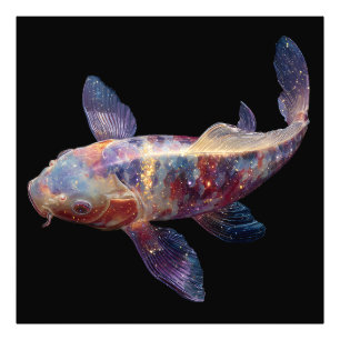Vibrant Galaxy Koi Photo Print
