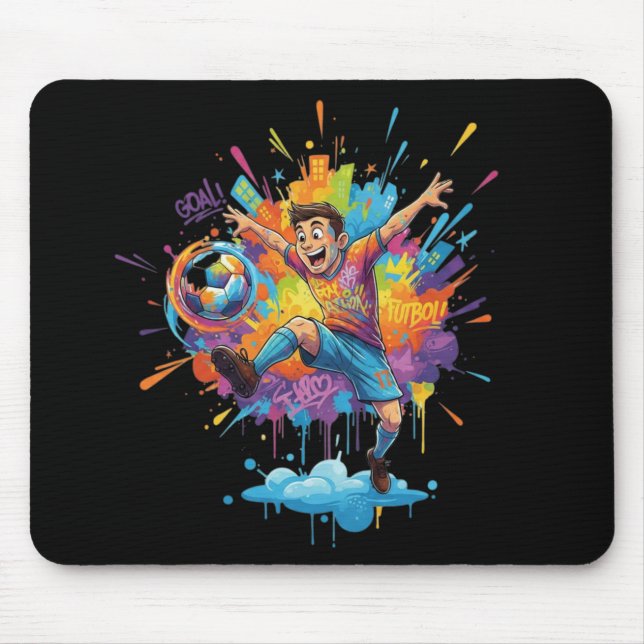 Vibrant Gamer Splash Mouse Pad (Front)