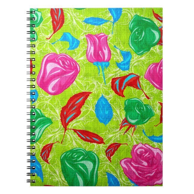 Vibrant Garden Bloom Notebook (Front)