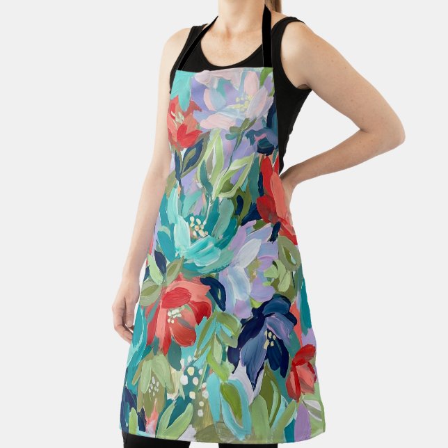Vibrant Garden Symphony Apron (Insitu)