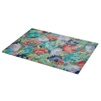 Vibrant Garden Symphony Cutting Board