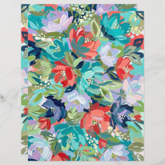 Vibrant Garden Symphony Scrapbook Paper
