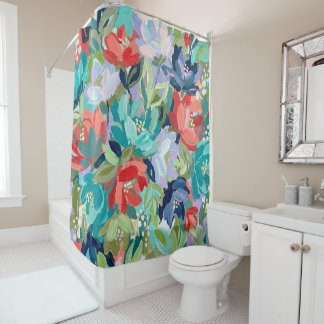 Vibrant Garden Symphony Shower Curtain
