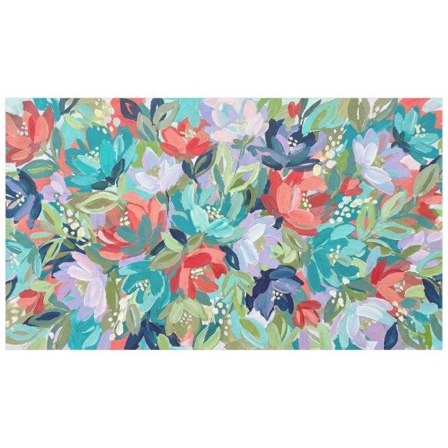 Vibrant Garden Symphony Tablecloth (Front (Horizontal))