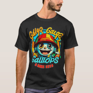 Vibrant Gauge Gallops Multi-Colour Typography Tee