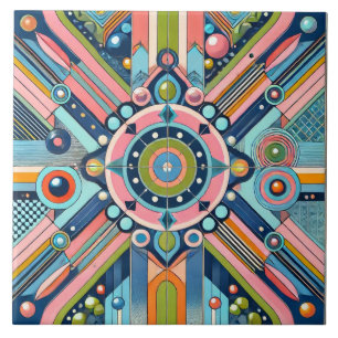 Vibrant Gen Z Geometric Tile
