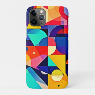 Vibrant Geometric Abstract Art iPhone 11 Pro Case