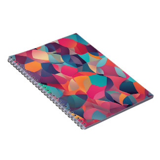 Vibrant Geometric Abstract cover Art Notebook