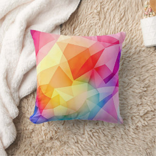 Vibrant Geometric Abstract Cushion
