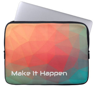 Vibrant Geometric Abstract Custom Quote Laptop Sle Sleeve