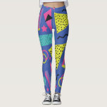 Vibrant Geometric Abstract Pattern Leggings<br><div class="desc">A bold and colourful geometric abstract design inspired by retro Memphis-style patterns,  perfect for decor,  fashion,  and creative projects.</div>