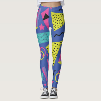 Vibrant Geometric Abstract Pattern Leggings