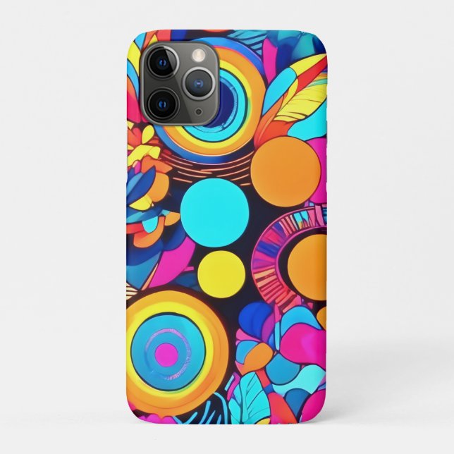 Vibrant Geometric Abstract Patterns Case-Mate iPhone Case (Back)