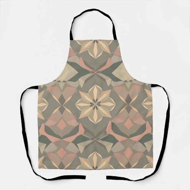 Vibrant Geometric Apron - Elegant Digital Print (Front)