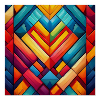 Vibrant Geometric Art – Modern Abstract Design Poster
