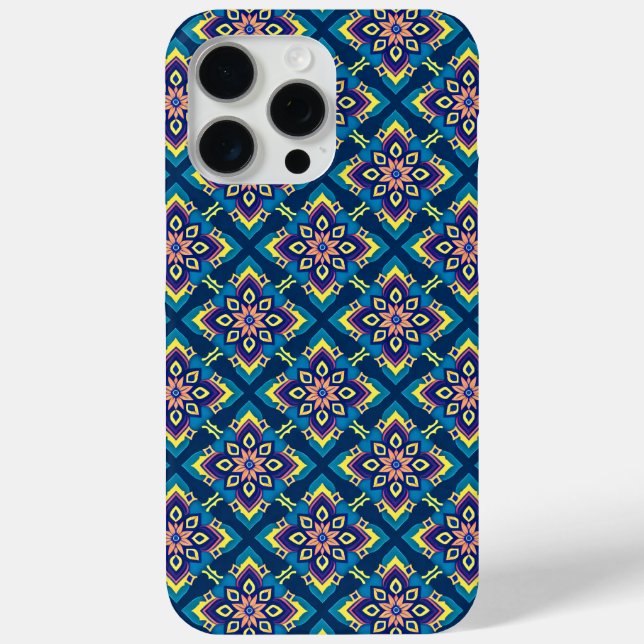 Vibrant Geometric Boho Floral Pattern Case-Mate iPhone Case (Back)