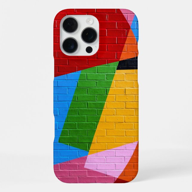 Vibrant Geometric Brick Wall Phone Case (Back)
